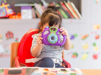 Child painting a picture